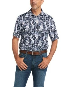 Ariat Men's Tropical Print Polo Shirt