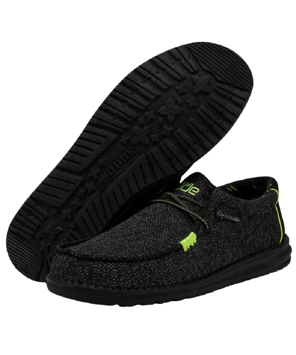 Hey Dude Men's Neon Lime Wally Sox Shoe 1 Hey Dude Men's Neon Lime Wally Sox Shoe