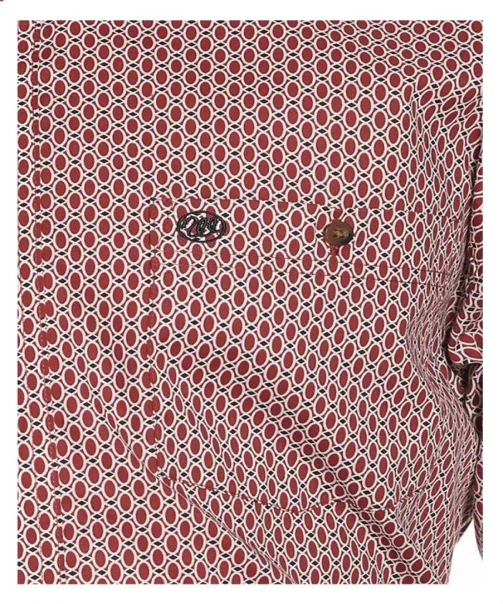 Wrangler Men's Geo Print Button Down Shirt 3 Wrangler Men's Geo Print Button Down Shirt - Image 3
