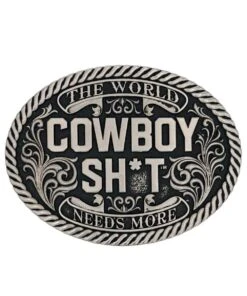 Montana Silversmiths Cowboy Sh*t Antiqued Attitude Buckle