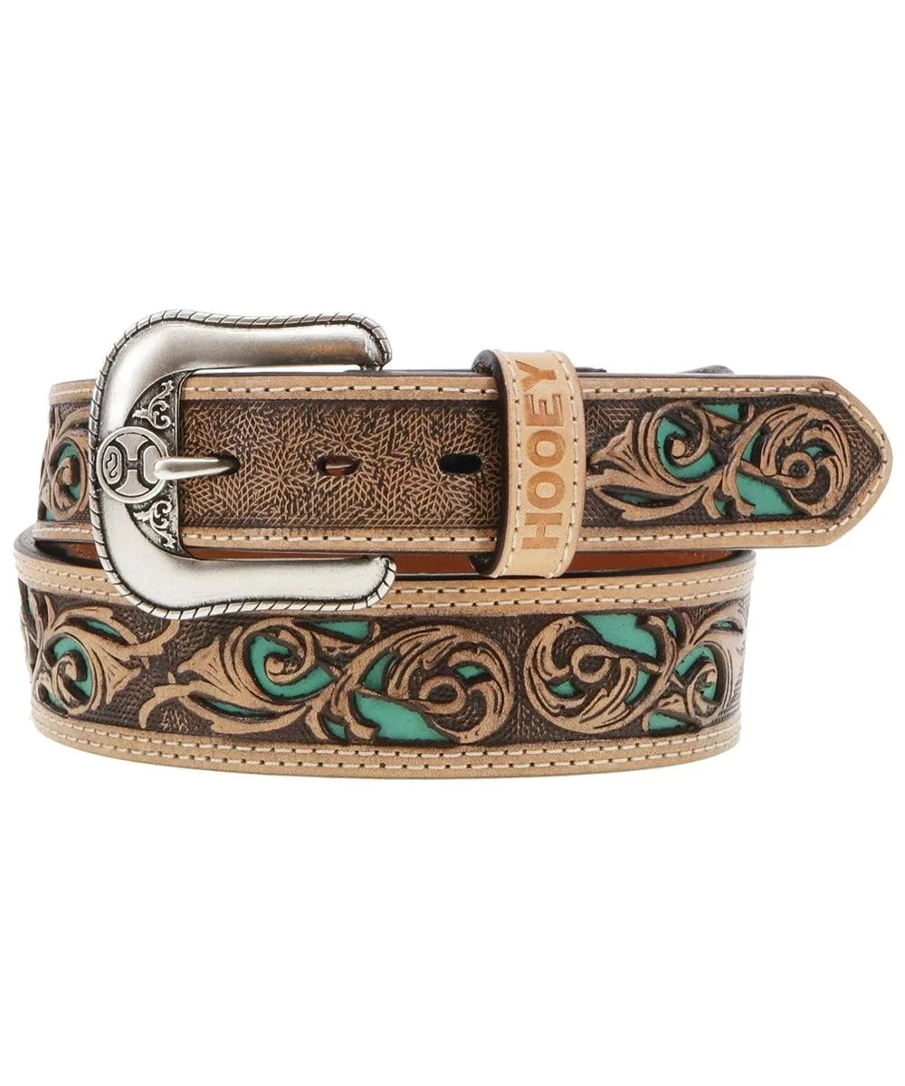 Hooey Men's Tooled Leather Belt 1 Hooey Men's Tooled Leather Belt
