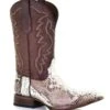 Corral Men's Circle G Square Toe Python Leather Boot