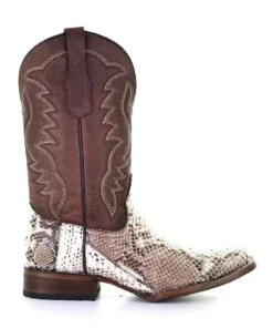 Corral Men's Circle G Square Toe Python Leather Boot -Wranle Clothing Shop L5740 4