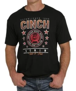 Cinch Men's Black Logo Tee