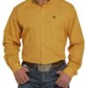 Cinch Men's Gold Geo Print Button Down Shirt