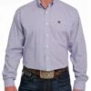 Cinch Men's Lilac Geo Print Button Down Shirt