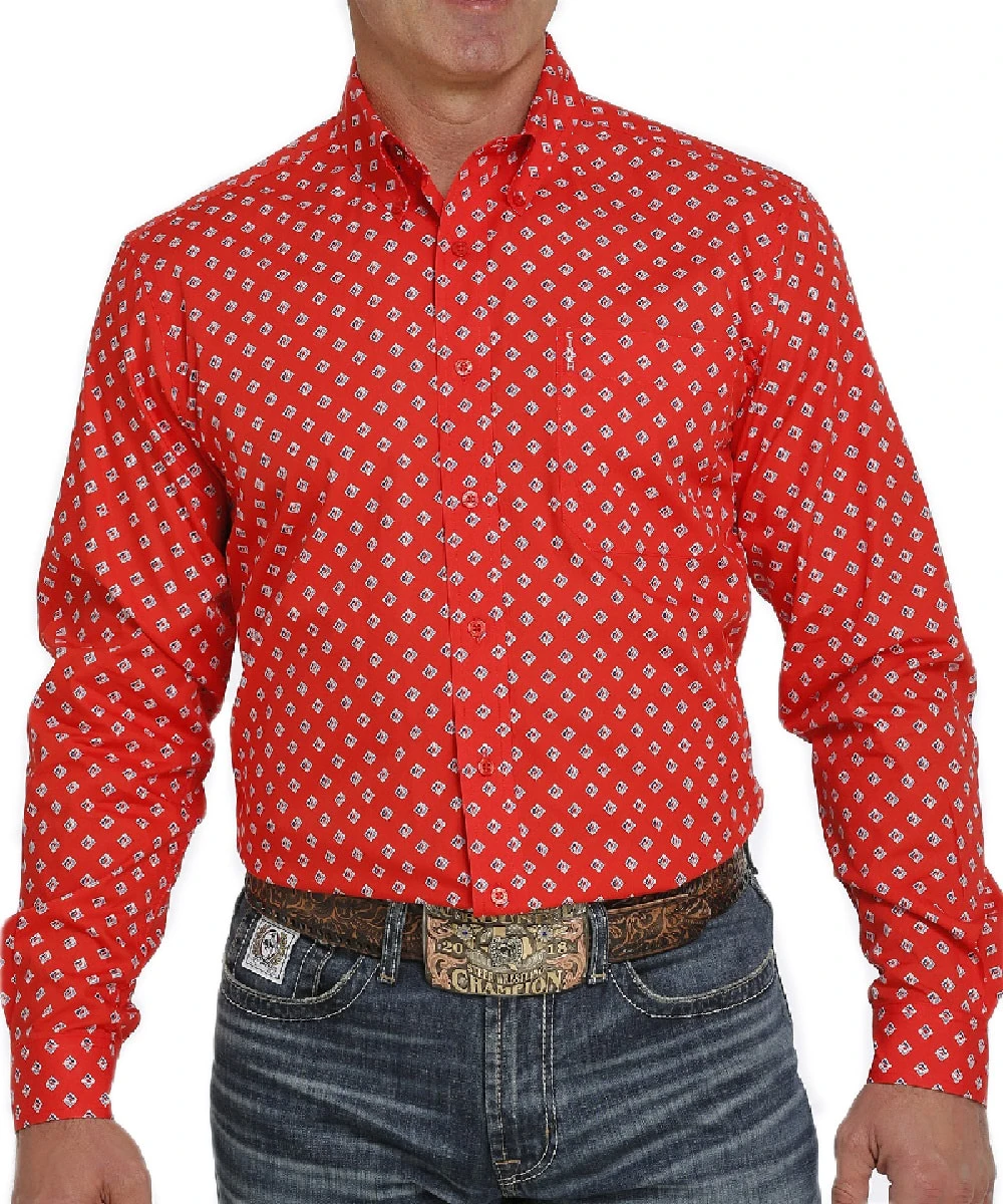 Cinch Men's Geo Print Button Down Shirt 1 Cinch Men's Geo Print Button Down Shirt