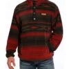 Cinch Men's Brown Aztec Polar Fleece Pullover