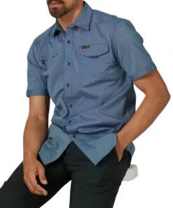 Wrangler Men's ATG Asymmetrical Button Down Shirt