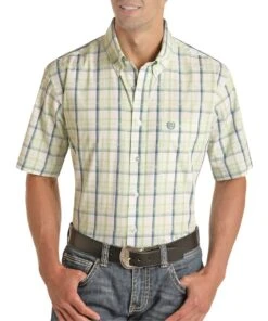 Panhandle Men's Plaid Button Down Shirt