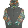 Hooey Men's Roughy Summit Grey Aztec Hoodie