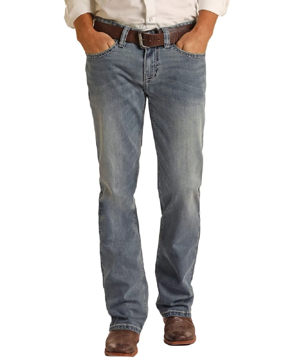 Rock & Roll Cowboy Men's Pistol Straight Bootcut Jean 1 Rock & Roll Cowboy Men's Pistol Straight Bootcut Jean