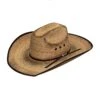 M&F Western Twister Fired Palm Alamo Straw Hat
