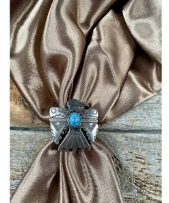 Rodeo Drive Silver Thunderbird Concho Wild Rag Slide