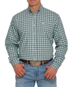 Cinch Men's Ombre Plaid Button Down Shirt