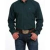 Cinch Men's Long Sleeve Dark Teal Button Down Shirt