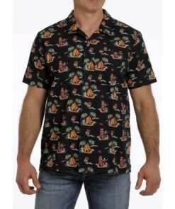 Cinch Men's Button Down Camp Shirt