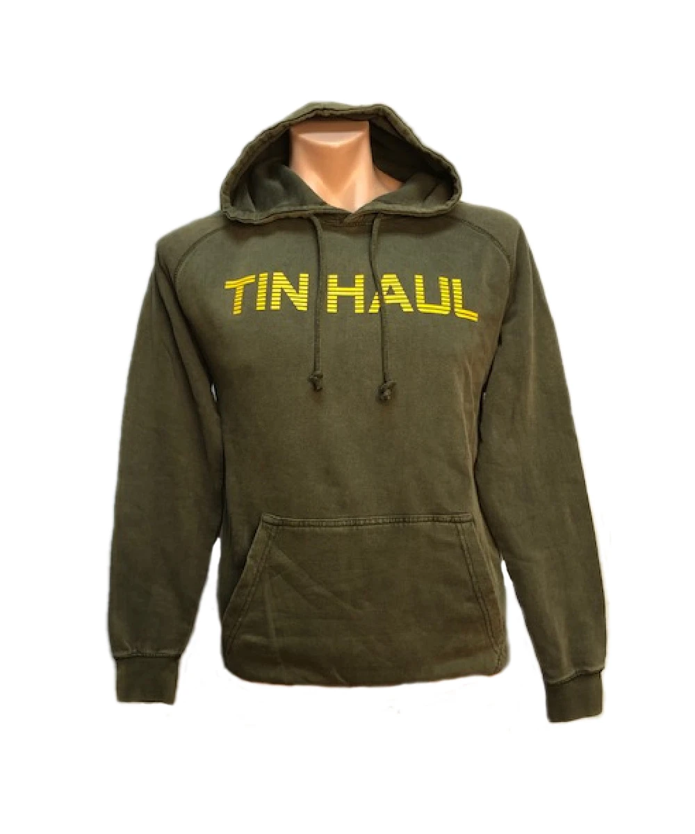 Tin Haul Men's Olive Green Hoodie 1 Tin Haul Men's Olive Green Hoodie