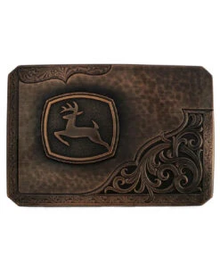 Montana Silversmiths Men's John Deere Leaping Buck Attitude Buckle