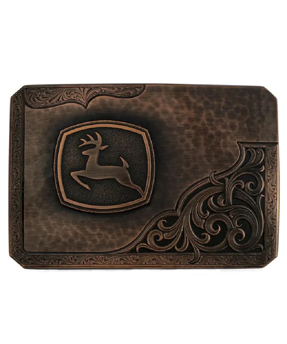 Montana Silversmiths Men's John Deere Leaping Buck Attitude Buckle 1 Montana Silversmiths Men's John Deere Leaping Buck Attitude Buckle