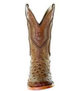 Corral Men's Ostrich Overlay Square Toe Boot -Wranle Clothing Shop products A4008 Front