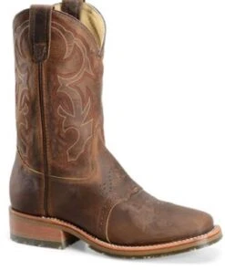Double H Men's Square Toe With Saddle