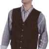 Scully Men's Leather Suede Brown Vest