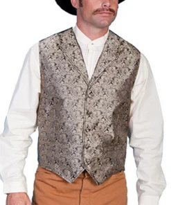 Scully Men's Taupe Paisley Vest
