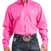 Cinch Men's Pink Button Down Shirt