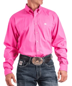 Cinch Men's Pink Button Down Shirt