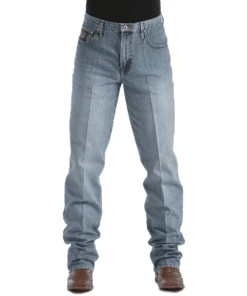 Cinch Men's Black Label Relaxed Fit Medium Stonewashed Jean