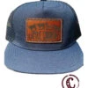 The Whole Herd Cattle Country Leather Patch Cap