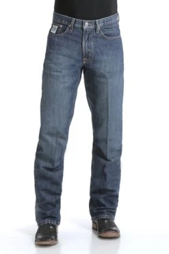 Cinch Men's White Label Dark Stonewash Relaxed Fit Jean